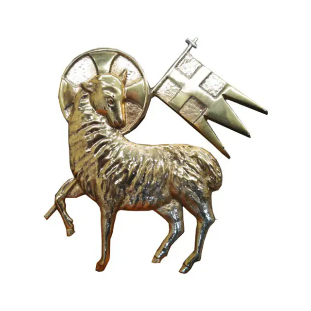 Aplique do Cordeiro Grande em Metal, 52×55cm