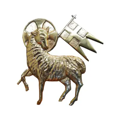 Aplique do Cordeiro em Metal, Modelo 1 Pequeno