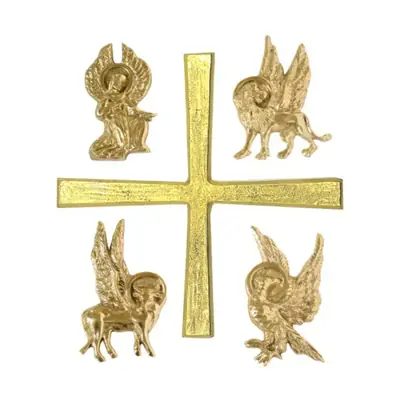 Aplique dos Quatro Evangelistas com Cruz, Modelo 3
