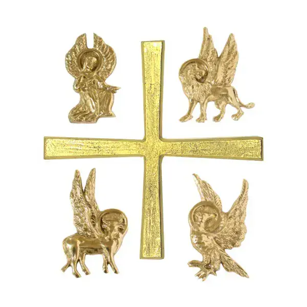 Aplique dos Quatro Evangelistas com Cruz, Modelo 3