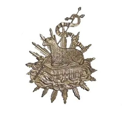 Aplique do Cordeiro Pascal em Metal Fundido, 20×28cm