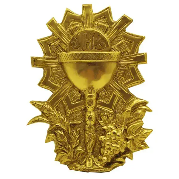 Aplique de Cálice com Monograma JHS, 20×27cm