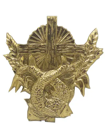 Aplique do Peixe (Ichthys) em Metal, 36×46cm