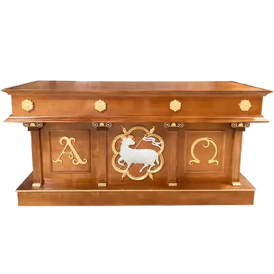 Altar de Madeira Galiléia para Presbitérios Grandes