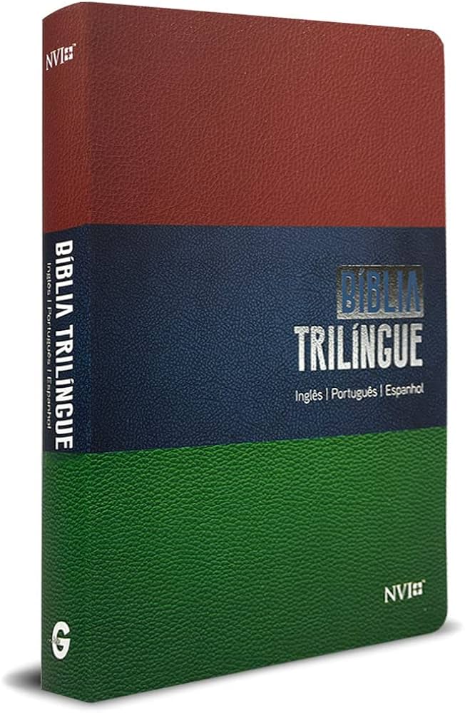 Bíblia Trilíngue NVI Português Inglês e Espanhol Capa Luxo