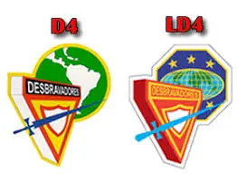Emblema D4 LD4 Bordado para Uniforme de Desbravadores
