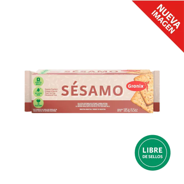 Biscoito Cream Cracker Integral com Gergelim Superbom Sésamo