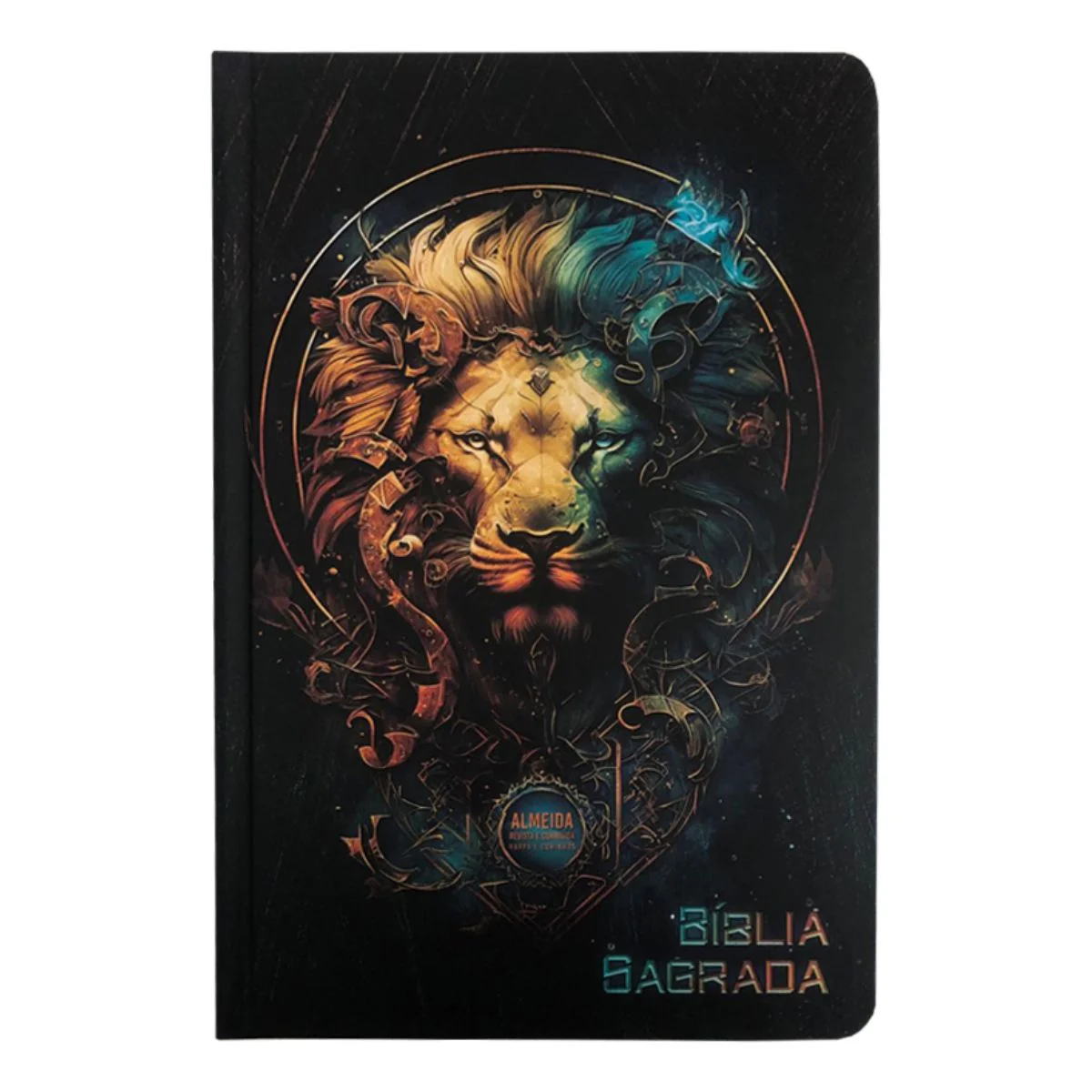 Bíblia Slim ARC com Harpa e Corinhos, Capa Dura Leão Dourado