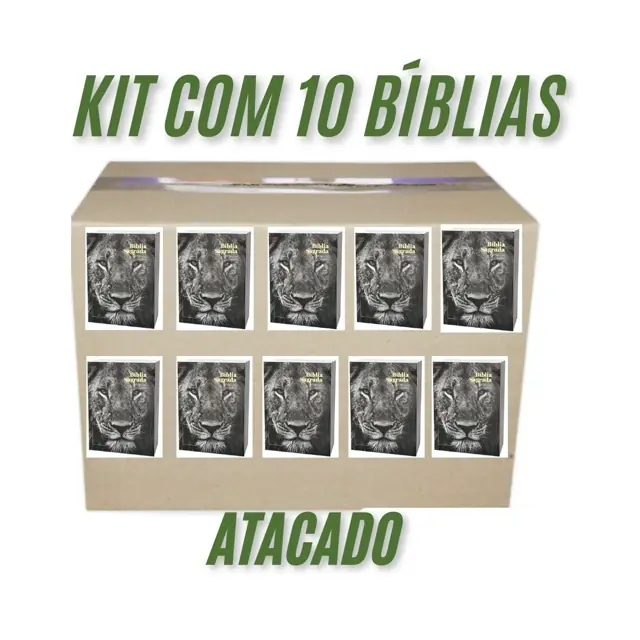 Bíblia Brochura Pequena Capa Leão para Evangelização, Atacado