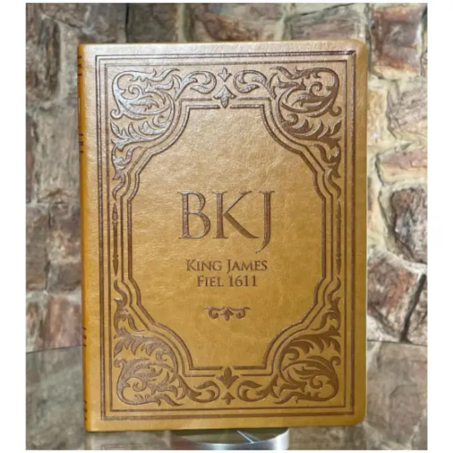 Bíblia King James Fiel 1611 Caramelo com Letra Gigante
