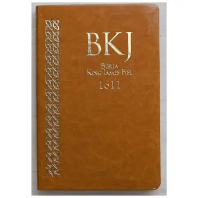 Bíblia King James Fiel 1611 Caramelo Slim Capa Luxo