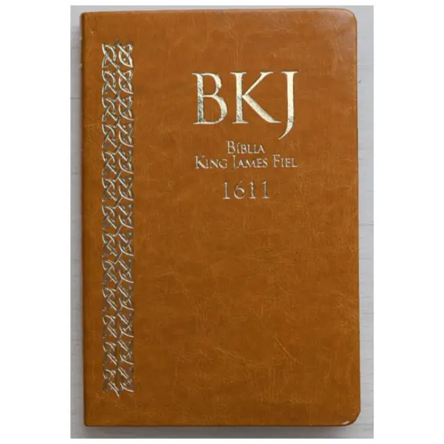 Bíblia King James Fiel 1611 Caramelo Slim Capa Luxo