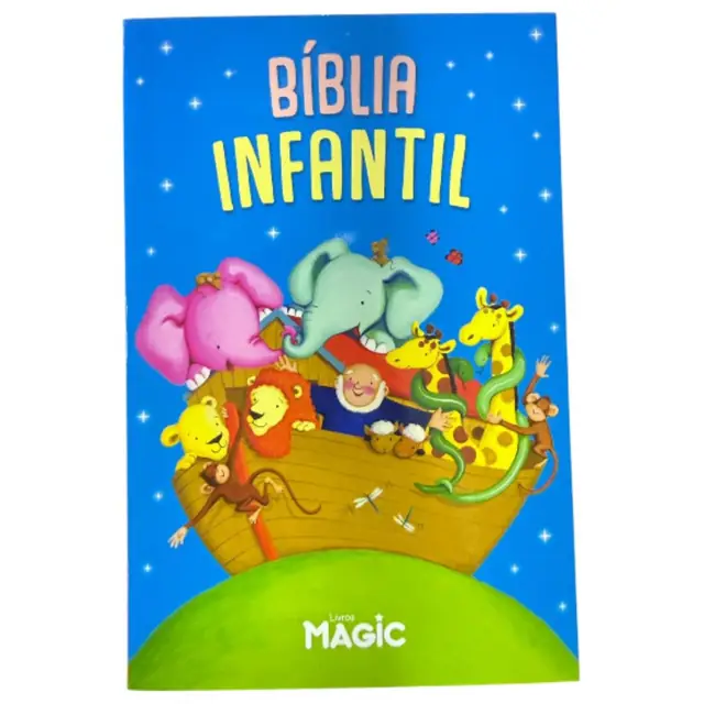 Bíblia Infantil Azul em Brochura, Linha Magic