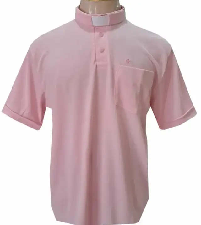 Camisa Clerical Polo Sport Rosa