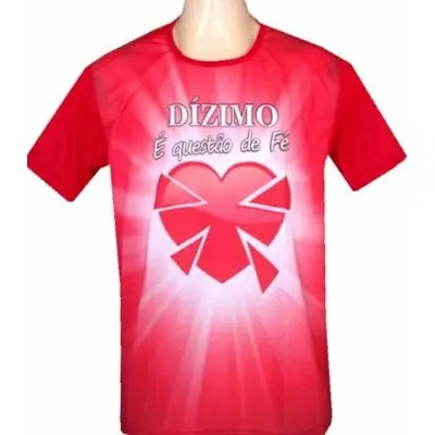 Camisa da Campanha do Dízimo em Malha Vermelha