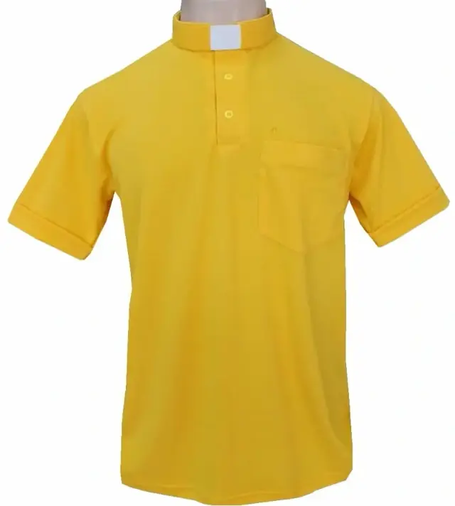 Camisa Clerical Polo Sport Amarela