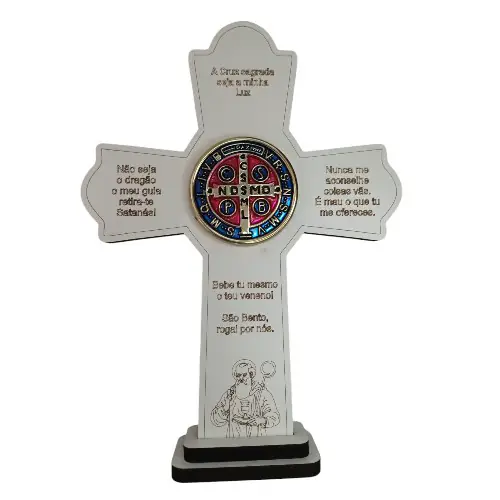 Crucifixo de Mesa com Medalha de São Bento