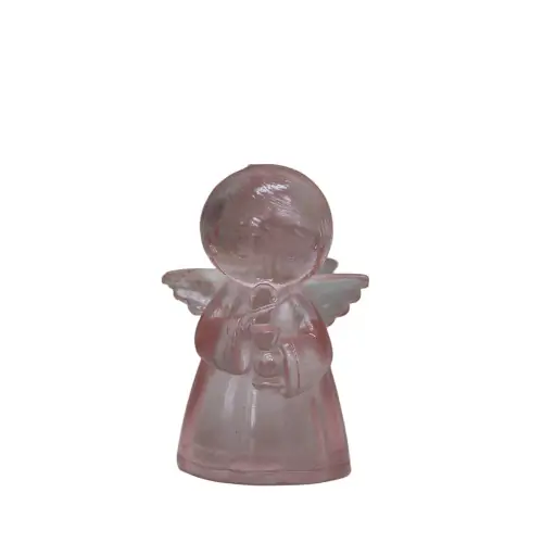 Miniatura de Anjo em Resina Rosa, 7 cm