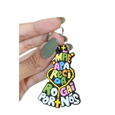 Chaveiro de Borracha Nossa Senhora Aparecida, 10 cm