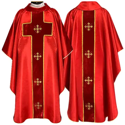 Casula Vermelha Compacta Para Pentecostes e Mártires